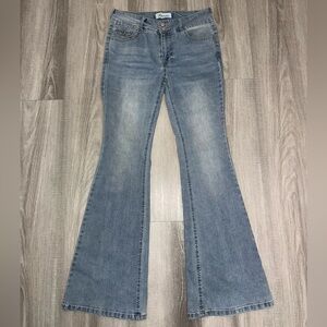 REgeneration by Celebrity Pink Western Flared Jeans Blue Stretch Denim Women